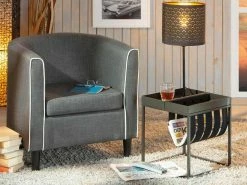 Beistelltisch Club NY Magazin | Anthrazit/Schwarz -Tische Verkäufe 13348791 2 202201262233