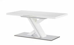 Berger & Rath Säulentisch ausziehbar Trix | Weiß-Creme 180|cm