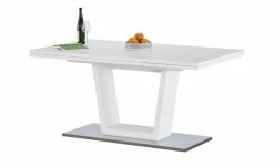 Berger & Rath Säulentisch ausziehbar Trix | Weiß-Creme 160|cm -Tische Verkäufe 14302321 2 202102102232