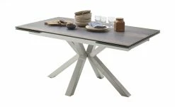 Keramik-Säulentisch ausziehbar Nora | Holzoptik Barrique Edelstahl -Tische Verkäufe 14303159 7 202102251236