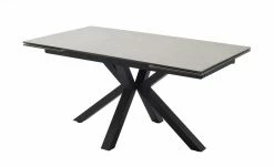 Keramik-Säulentisch ausziehbar Nora | Hellgrau Schwarz -Tische Verkäufe 14303162 2 202007240819