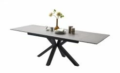 Keramik-Säulentisch ausziehbar Nora | Hellgrau Schwarz -Tische Verkäufe 14303162 4 202103292234