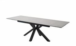 Keramik-Säulentisch ausziehbar Nora | Hellgrau Schwarz -Tische Verkäufe 14303162 5 202103292234