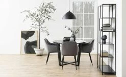 Esstisch Adrian | Marmor Schwarz (Nachbildung) / Schwarz