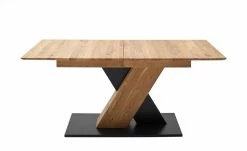 Säulentisch ausziehbar Balu | X-Säule Wildeiche Schwarz-Grau 180|cm -Tische Verkäufe 14305559 1 202102102233