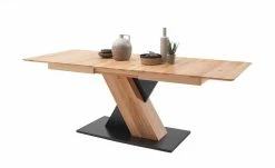 Säulentisch ausziehbar Balu | X-Säule Kernbuche Schwarz-Grau 140|cm -Tische Verkäufe 14307490 12 202102102233
