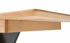 Säulentisch ausziehbar Balu | X-Säule Kernbuche Schwarz-Grau 180|cm -Tische Verkäufe 14307492 11 202102102232