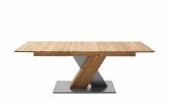 Säulentisch ausziehbar Balu | X-Säule Wildeiche Grau-aluminiumfarben 140|cm -Tische Verkäufe 14307494 6 202102102232