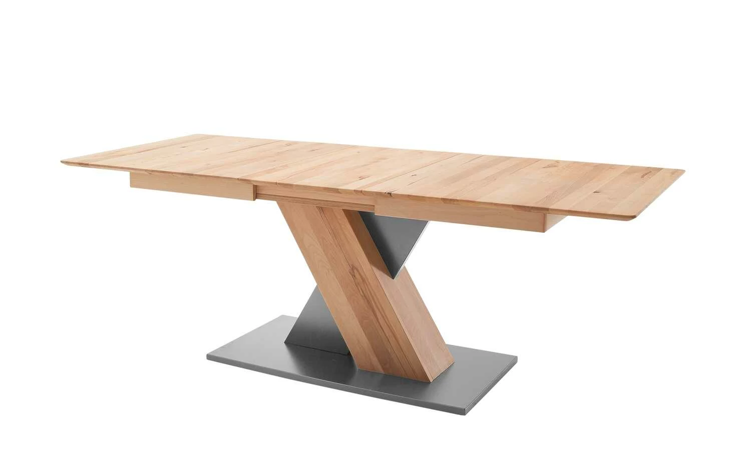 Säulentisch ausziehbar Balu Säulentisch ausziehbar Balu | X-Säule Kernbuche Grau-aluminiumfarben 180|cm -Tische Verkäufe 14307495 11 202102102232