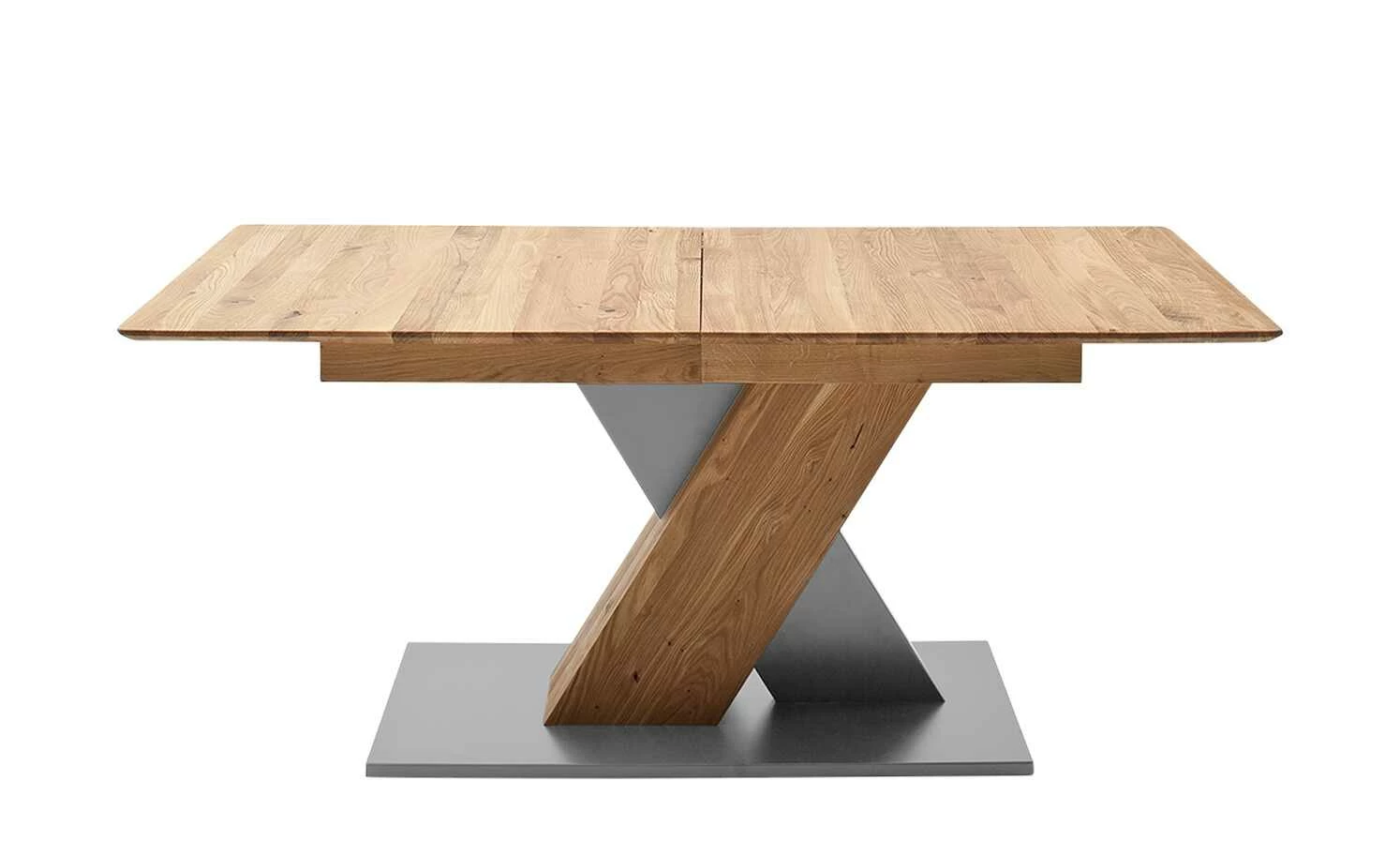 Säulentisch ausziehbar Balu Säulentisch ausziehbar Balu | X-Säule Wildeiche Grau-aluminiumfarben 180|cm -Tische Verkäufe 14307496 7 202102102233