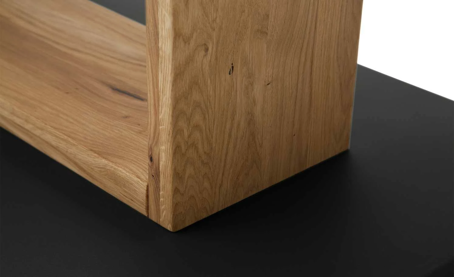 Säulentisch ausziehbar Balu Säulentisch ausziehbar Balu | U-Säule Wildeiche Schwarz-Grau 140|cm -Tische Verkäufe 14307498 11 202102102232