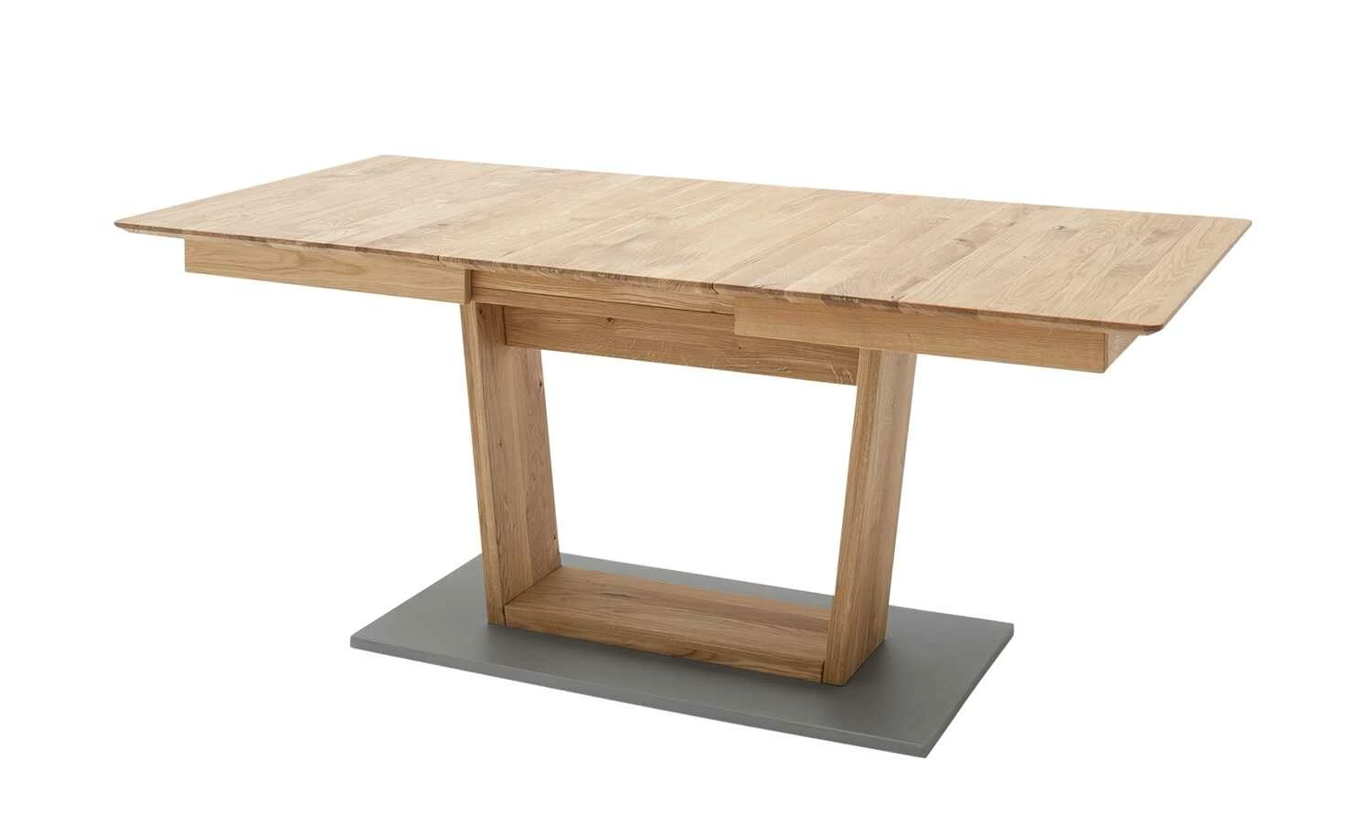 Säulentisch ausziehbar Balu Säulentisch ausziehbar Balu | U-Säule Wildeiche Grau-aluminiumfarben 140|cm -Tische Verkäufe 14307502 8 202102102232