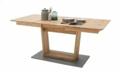 Säulentisch ausziehbar Balu | U-Säule Wildeiche Grau-aluminiumfarben 180|cm -Tische Verkäufe 14307504 5 202102102233