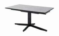 HPL/Glas-Säulentisch ausziehbar Minni | Beton (Nachbildung)