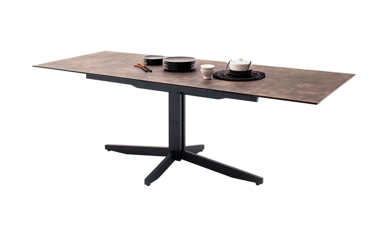 HPL/Glas-Säulentisch ausziehbar Minni HPL/Glas-Säulentisch ausziehbar Minni | Steinoptik Braun -Tische Verkäufe 14307508 4 202011182242