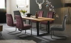 Woodford Kufentisch Aaron | 200|cm Wildeiche Anthrazit