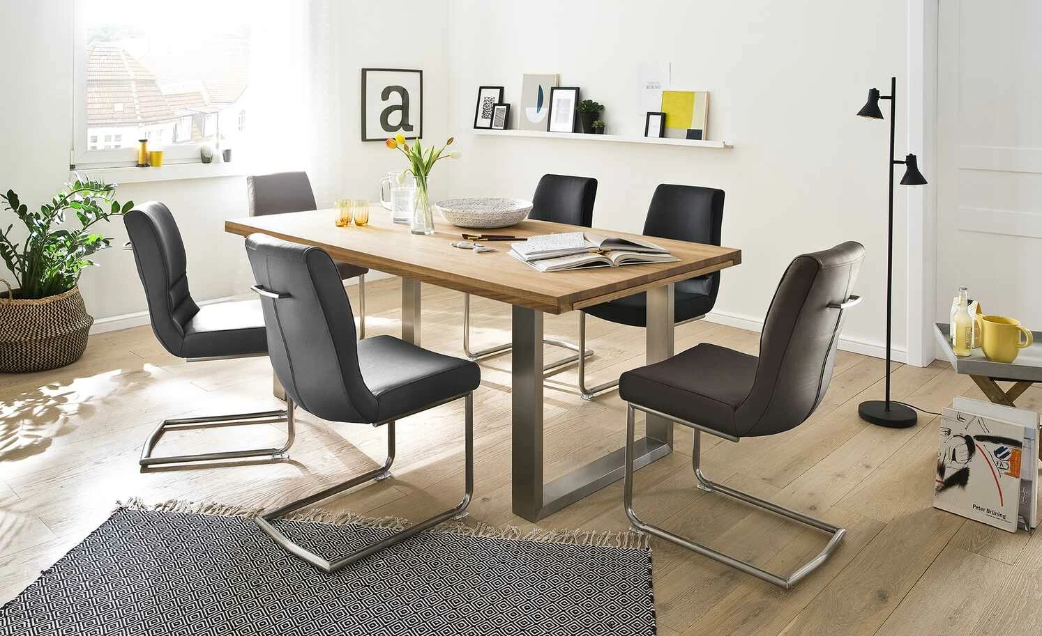 Woodford Kufentisch Aaron Woodford Kufentisch Aaron | 220|cm Wildeiche Edelstahl -Tische Verkäufe 14307783 3 202104201234