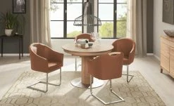 Wohnwert Säulentisch Der Runde | Holzwerkstoff furniert 105|cm