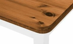 maison bleue Esstisch massiv Carina | 77|cm Weiß / bernsteinfarbig -Tische Verkäufe 14308360 2 202102232235