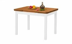 maison bleue Esstisch massiv Carina | 104|cm Weiß / bernsteinfarbig -Tische Verkäufe 14308365 2 202102232235