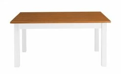 maison bleue Esstisch massiv Bendix | 140|cm Weiß / bernsteinfarbig -Tische Verkäufe 14308414 3 202102232235