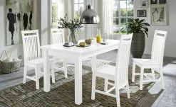 maison bleue Esstisch massiv Bendix | 140|cm Weiß