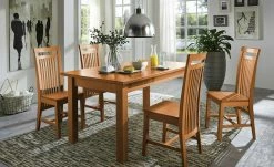 maison bleue Esstisch massiv Bendix | 140|cm bernsteinfarbig