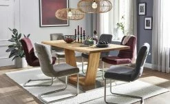 Woodford Säulentisch massiv Ateno | mit Baumkante ca. 160x90 cm