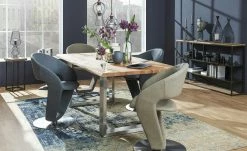 Woodford Kufentisch massiv Greta | ca. 160x90 cm mit Baumkante