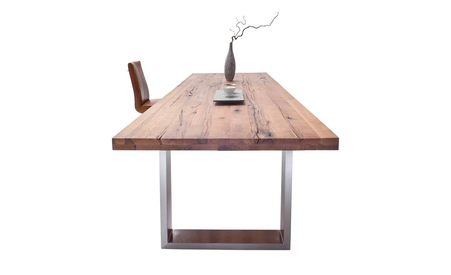 Woodford Kufen-Esstisch massiv Lavello Woodford Kufen-Esstisch massiv Lavello | Eiche Bassano Edelstahl ca. 220x100 cm -Tische Verkäufe 14309381 1 202102122237