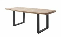 Woodford Kufentisch massiv Calotta | 180|cm Natur U-Form Anthrazit