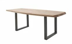 Woodford Kufentisch massiv Calotta | 180|cm Natur U-Form Antikgrau