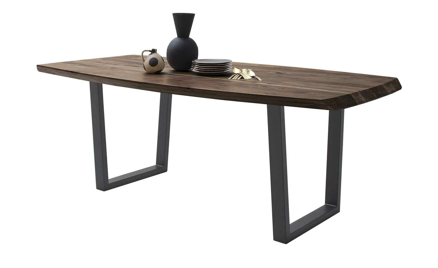 Woodford Kufentisch massiv Calotta Woodford Kufentisch massiv Calotta | 220|cm Walnut (Braun) Trapez-Form Anthrazit -Tische Verkäufe 15301474 7 202106211241