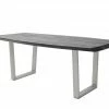 Woodford Kufentisch massiv Calotta | 180|cm Grau sandgestrahlt Trapez-Form Edelstahl -Tische Verkäufe 15301507 3 202106211241
