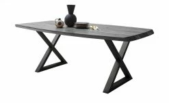 Woodford Kufentisch massiv Calotta | 200|cm Grau sandgestrahlt X-Form Anthrazit -Tische Verkäufe 15301534 4 202106212233