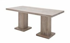 Säulentisch massiv Moe | Eiche gekälkt 180|cm