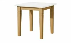 maison bleue Esstisch massiv Florian | laugenfarben / Weiß ca. 78x78 cm