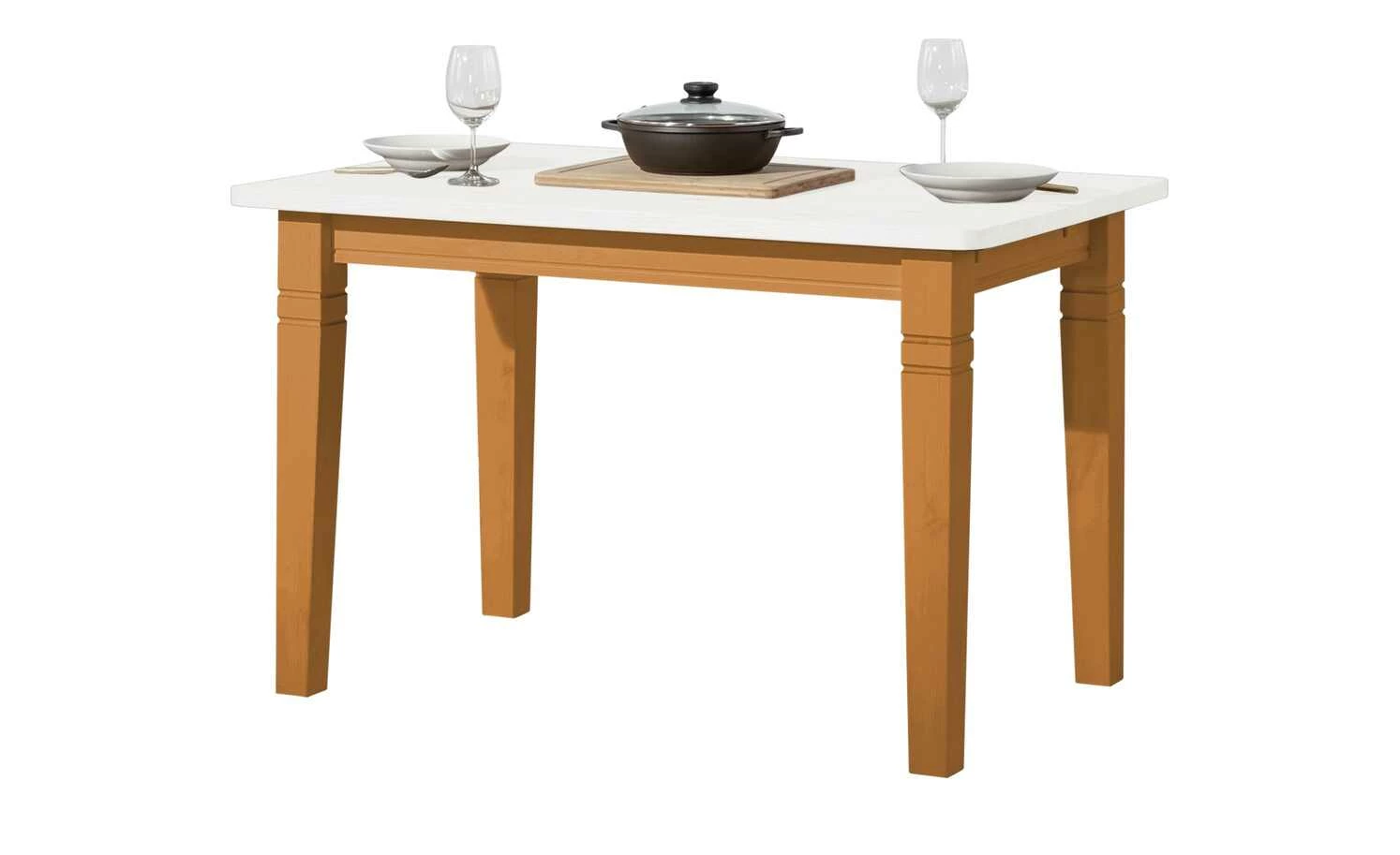 maison bleue Esstisch massiv Florian maison bleue Esstisch massiv Florian | bernsteinfarben / Weiß ca. 120x78 cm -Tische Verkäufe 15301785 2 202108131411