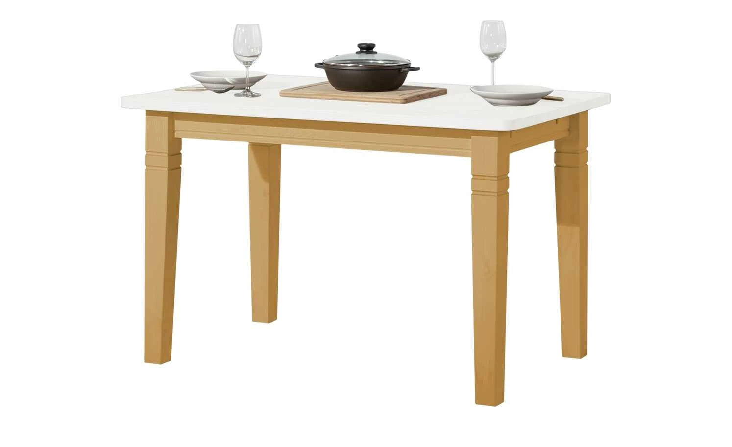 maison bleue Esstisch massiv Florian maison bleue Esstisch massiv Florian | laugenfarben / Weiß ca. 120x78 cm -Tische Verkäufe 15301786 3 202108131411