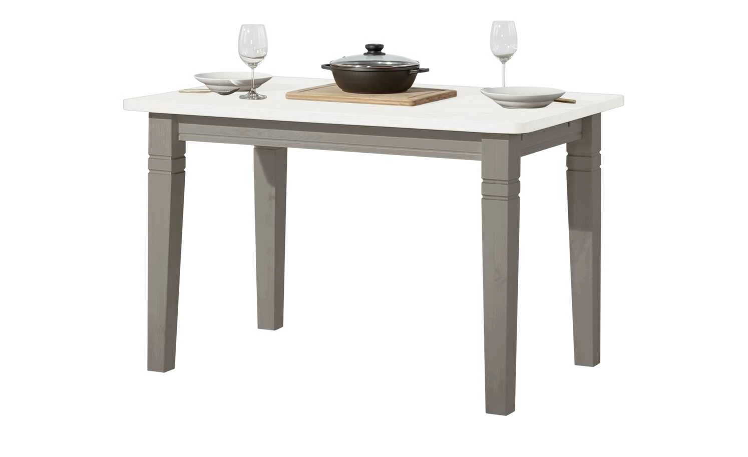 maison bleue Esstisch massiv Florian maison bleue Esstisch massiv Florian | Grau / Weiß ca. 140x90 cm -Tische Verkäufe 15301792 3 202108311235