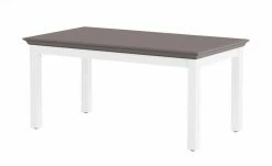 maison bleue Esstisch Petit Chalet | Weiß / Graphitgrau nicht ausziehbar