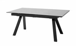 Keramiktisch ausziehbar Quinn | Hellgrau Schwarz