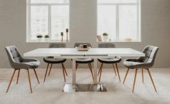 Kulissentisch ausziehbar Kris | Weiß / silberfarben -Tische Verkäufe 15308857 2 202207192301