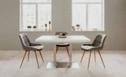 Kulissentisch ausziehbar Kris | Weiß / silberfarben -Tische Verkäufe 15308857 4 202207192301