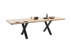 Woodford Massivholztisch ausziehbar Sovis | Eiche Bianco / Anthrazit ca. 180x100 cm -Tische Verkäufe 15309015 10 202207142232