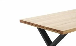 Woodford Massivholztisch ausziehbar Sovis | Eiche Bianco / Anthrazit ca. 180x100 cm -Tische Verkäufe 15309015 11 202207142232