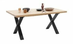 Woodford Massivholztisch ausziehbar Sovis | Eiche Bianco / Anthrazit ca. 180x100 cm -Tische Verkäufe 15309015 9 202207142232