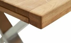 Woodford Massivholztisch ausziehbar Sovis | Wildeiche / Edelstahl ca. 180x100 cm -Tische Verkäufe 15309016 11 202207142232