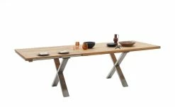 Woodford Massivholztisch ausziehbar Sovis | Wildeiche / Edelstahl ca. 180x100 cm -Tische Verkäufe 15309016 4 202207142232