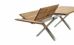Woodford Massivholztisch ausziehbar Sovis | Wildeiche / Edelstahl ca. 180x100 cm -Tische Verkäufe 15309016 8 202207142232